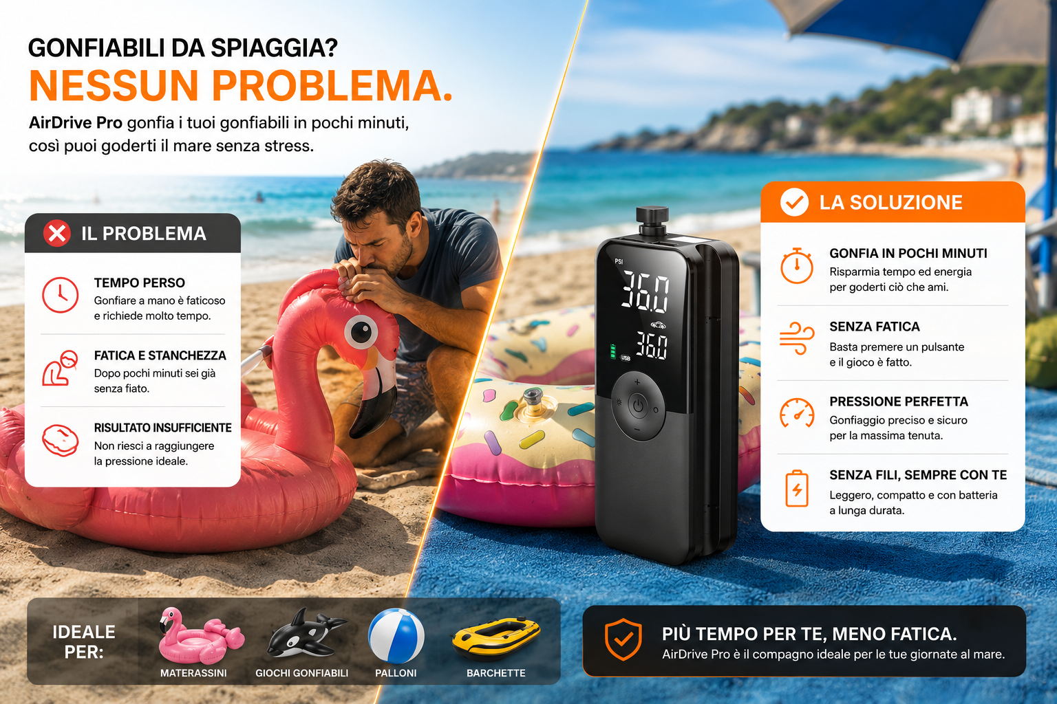 AirDrivePro Compressore portatile Auto* 🌟 𝓛𝓤𝓜𝓞𝓡À 🌟