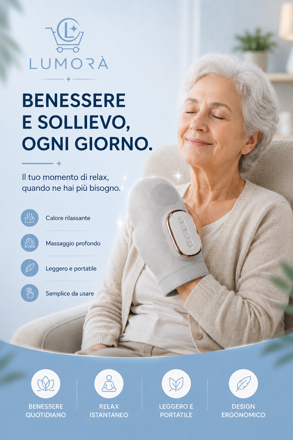 HandCare™ Massaggiatore per Mani con Compressione ad Aria
